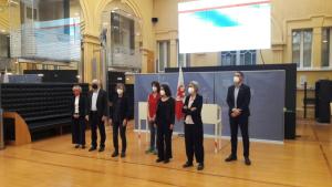 Gruppenfoto Pressekonferenz