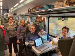 Auf der Zugfahrt nach Wien. 