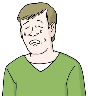 Trauriger Mitarbeiter