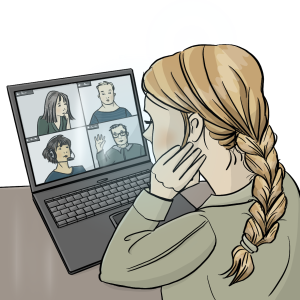 Videokonferenz das Bild ist von Inga Kramer © www.ingakramer.de