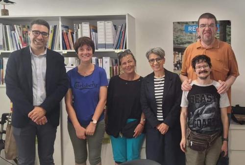 Gruppenbild mit der neune Vorsitzenden des Südtiroler Monitoring Ausschusses