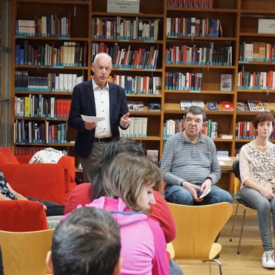 Begrüßung vom Präsident der Lebenshilfe bei der Lesung in Leichter Sprache